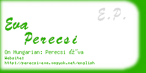 eva perecsi business card